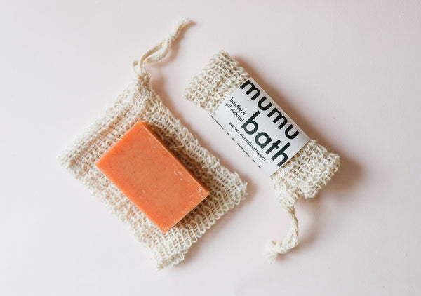 Exfoliating Soap Saver Pouch - Buff to glow & extend soap life! Natural agave fibers, vegan, plastic-free. Radiant skin, long-lasting soap. Shop now!