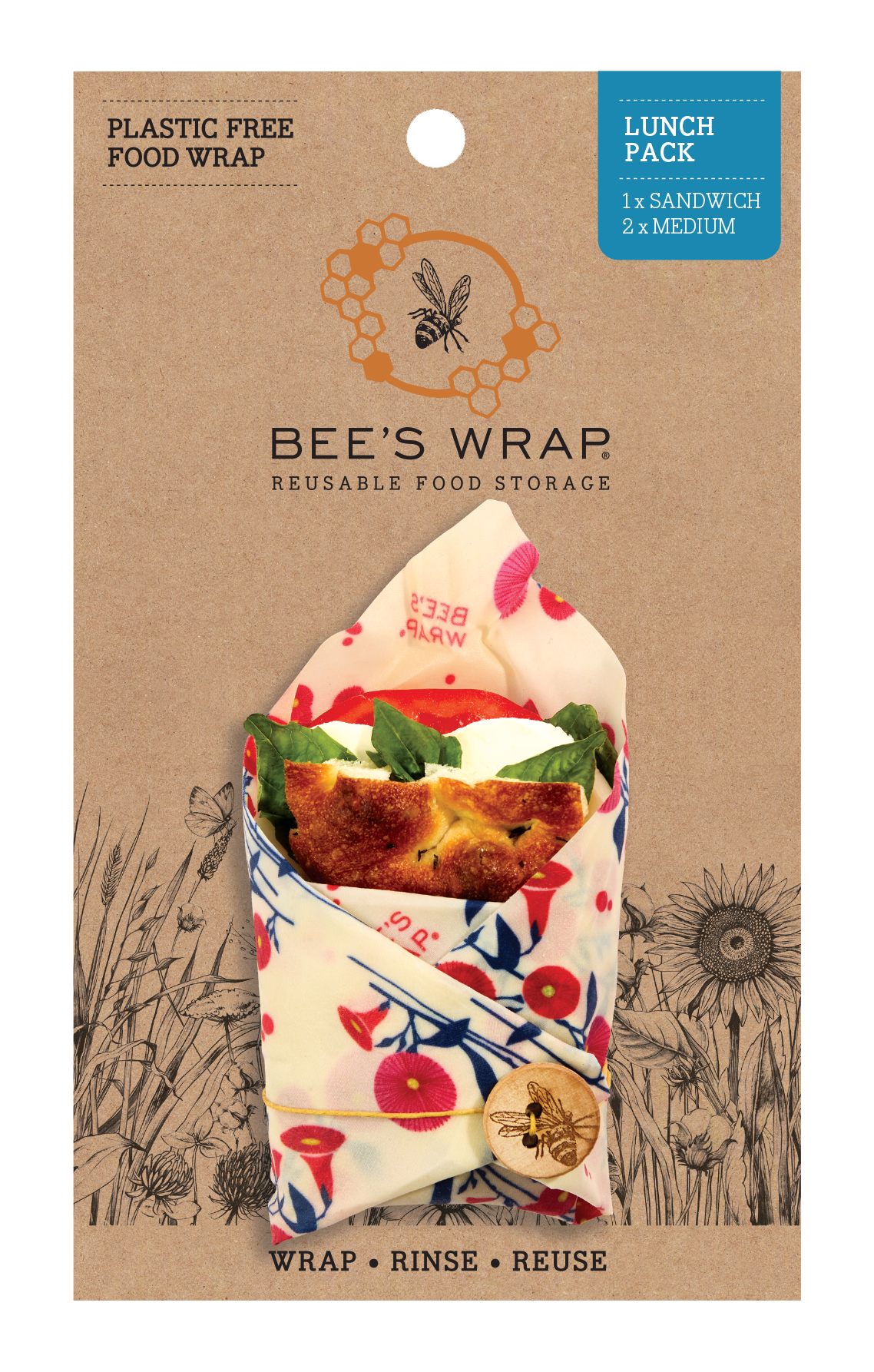 Closiist's Bees Wrap Plant-Based Roll in Meadow Magic Print is a sustainable and eco-friendly way to keep your food fresh. It is made with all-natural ingredients and is reusable, so you can reduce your plastic waste. Order yours today!