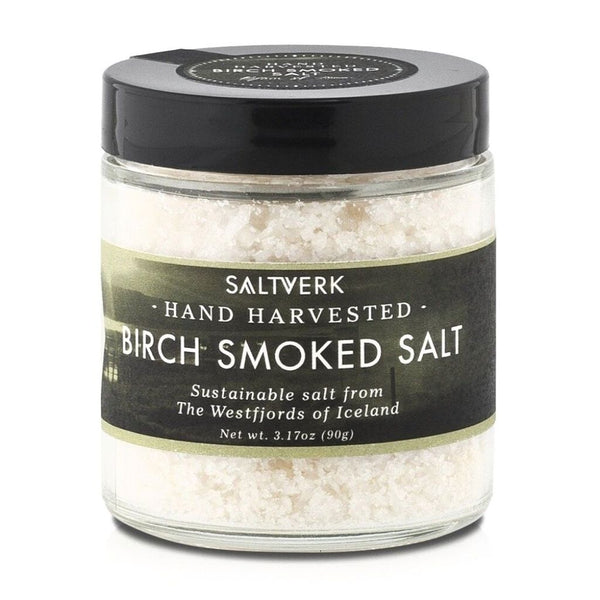Birch Smoked Sea Salt - sustainable, smoky, unique flavor. Elevate eggs, veggies & avocado. Taste of Iceland in every crystal. Shop now & ignite your taste buds!