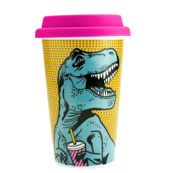 Fuel your adventures with the ROARsome T-Rex Double Wall Travel Mug! Keeps drinks hot, looks cool, & is eco-friendly. Perfect for coffee lovers & dino fans. Shop now & save 15%!