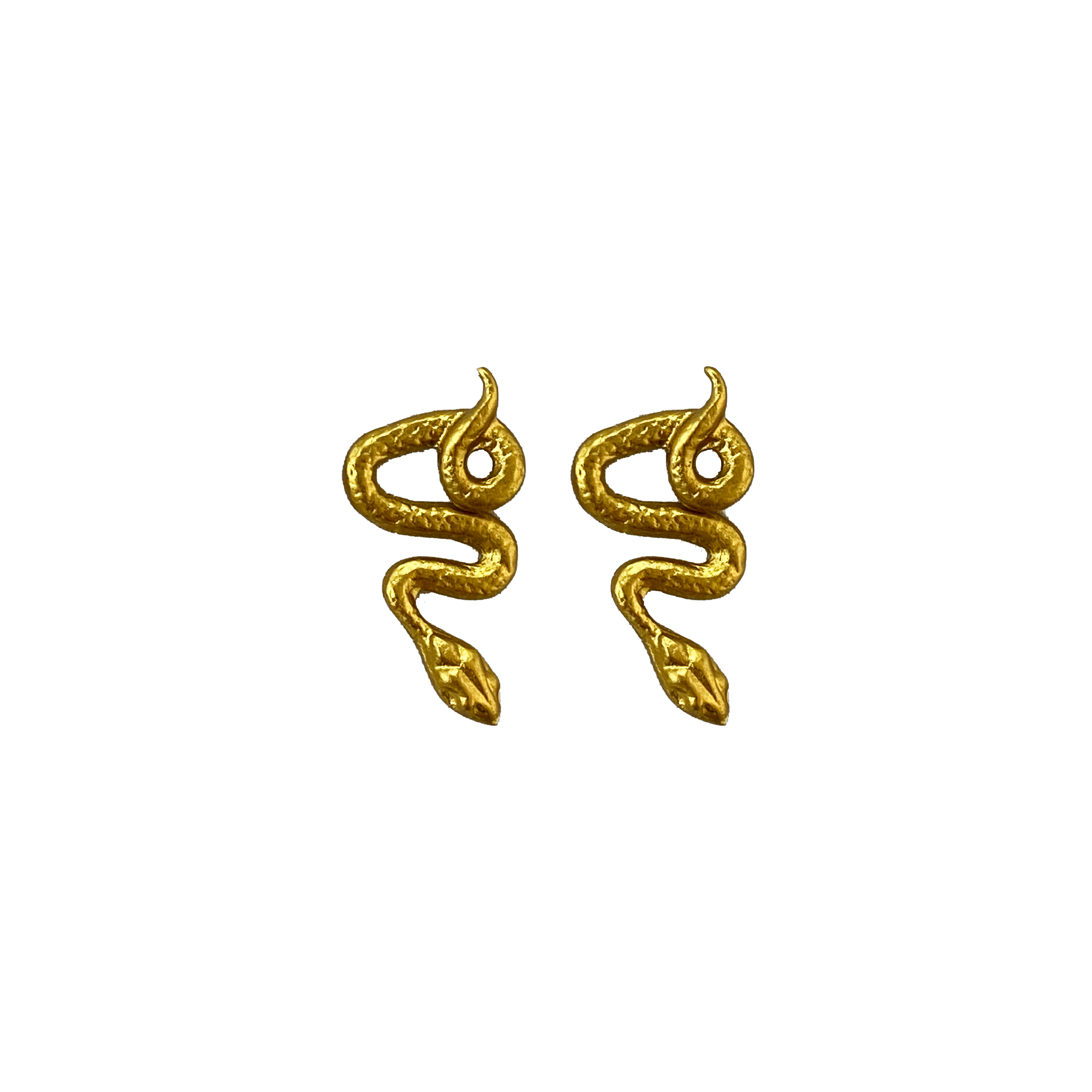 Elevate your style with Gold Tone Snake Earrings by Beatrix Ost. Symbolizing transformation, these statement pieces support Laotian artisans and MAG's de-mining efforts. Shop now for a unique blend of style, symbolism, and social responsibility.