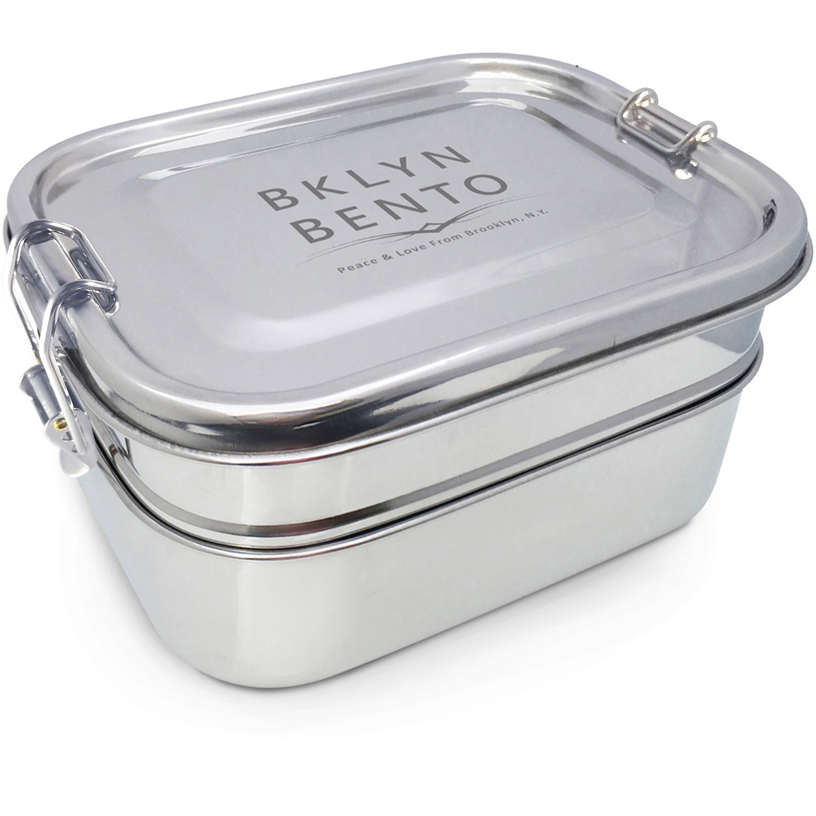 Bklyn Bento Box 100% Stainless Steel Lunch Box For Kids And Adults 3 in 1 - Metal Food Container