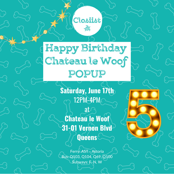 We're excited to be part of Chateau le Woof's 5-year anniversary.