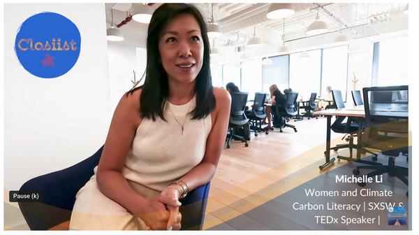 Green for Blue by Closiist interviews Michelle Li, founder of Clever Carbon