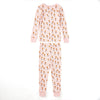 Wild at Heart bamboo blend kids pajama set — long-sleeve floral top and matching pants, front view
