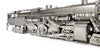 Close-up view of the assembled POLAR STEEL mechanical steam train
