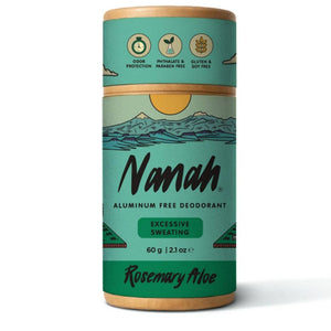 NANAH Rosemary Natural Deodorant solid stick in green packaging — aluminum-free, 60g, plastic-free