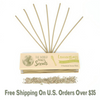 Box of Lemongrass incense sticks with promotional text on a white background