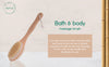 Close-up of natural boar bristles on BeNat wooden bath and body brush
