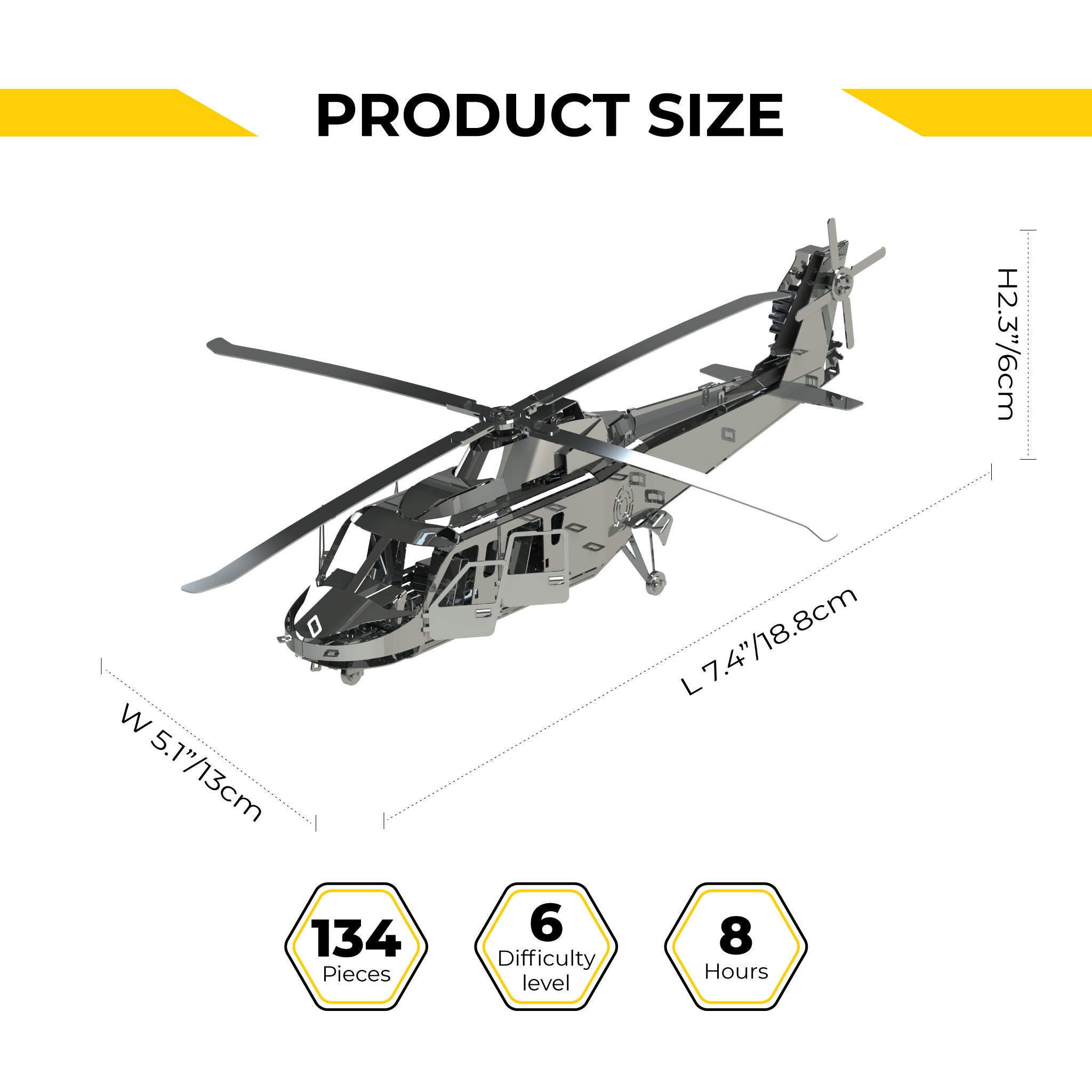 Lifting Spirit Helicopter model kit close-up view