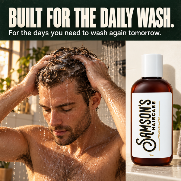 Samson's Daily Use Shampoo with Hemp Seed Oil & Vitamin E – 12 oz
