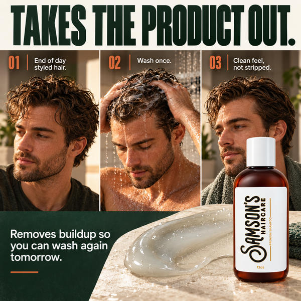 Samson's Daily Use Shampoo with Hemp Seed Oil & Vitamin E – 12 oz