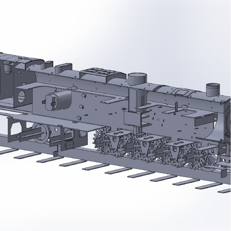 POLAR STEEL Mechanical Steam Train Model Building Kit