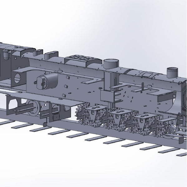 POLAR STEEL Mechanical Steam Train Model Building Kit
