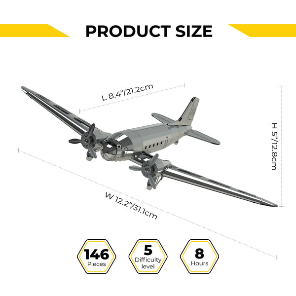 Douglas DC-3 Mechanical Model Kit - Metal Time Workshop