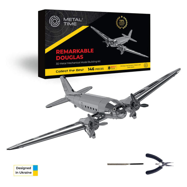 Douglas DC-3 Mechanical Model Kit - Metal Time Workshop