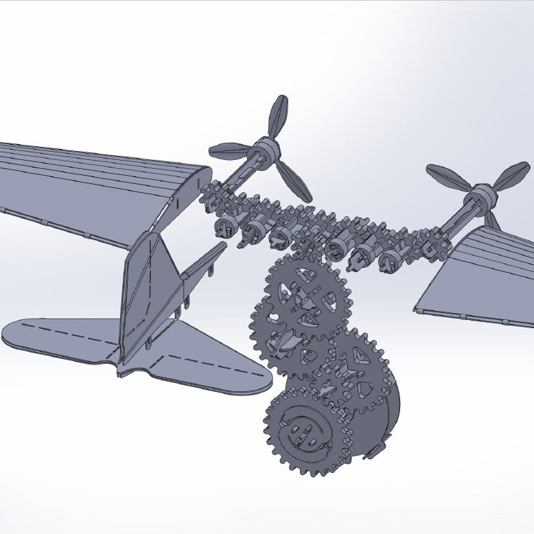 Douglas DC-3 Mechanical Model Kit - Metal Time Workshop