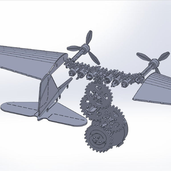 Douglas DC-3 Mechanical Model Kit - Metal Time Workshop