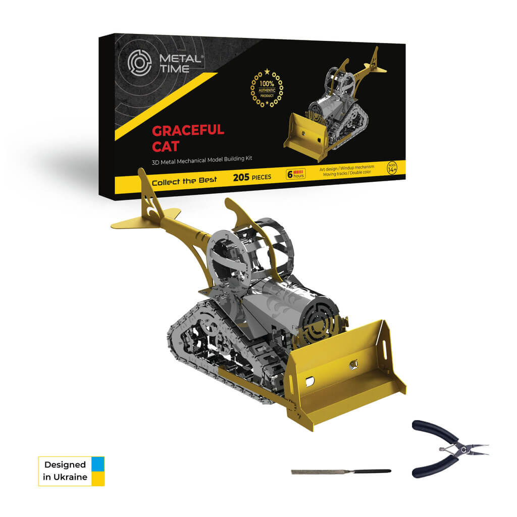 Graceful Cat Bulldozer mechanical model kit product image