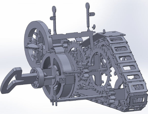 Graceful Cat Bulldozer Mechanical Model Kit - Metal Time Workshop