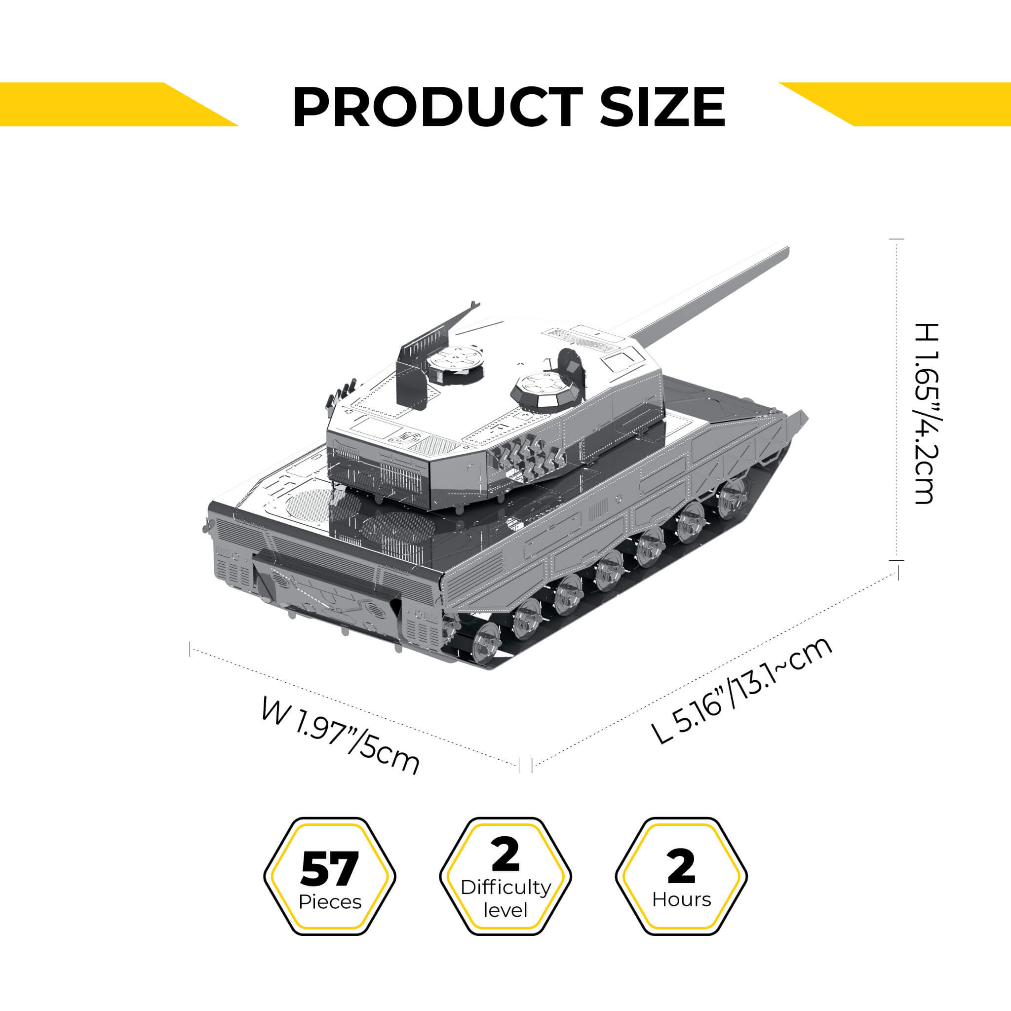 Leopard 2 Metal DIY Model Kit - Build Your Own Tank