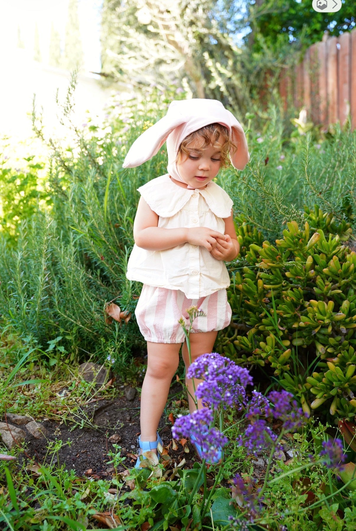 Pink Bunny Bonnet & Tail Set - Soft Cotton Costume for Baby & Kids