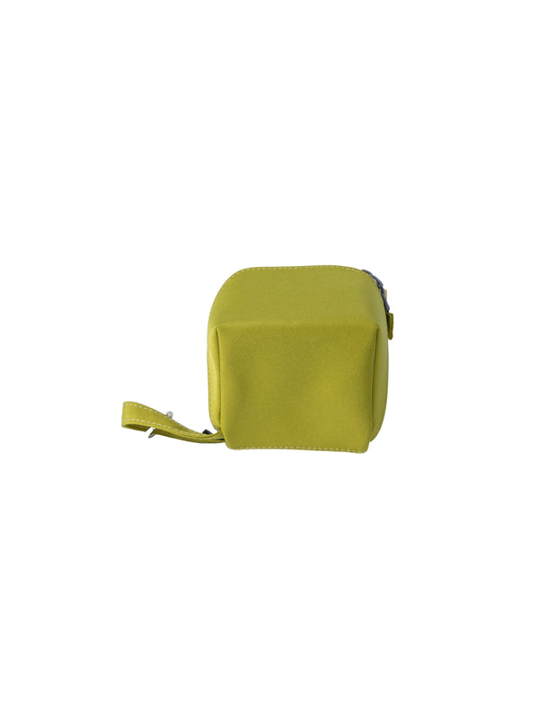 "Pistachio" Eco-Friendly Organizer Bag – Recycled Wide-Mouth Tech & Beauty Case