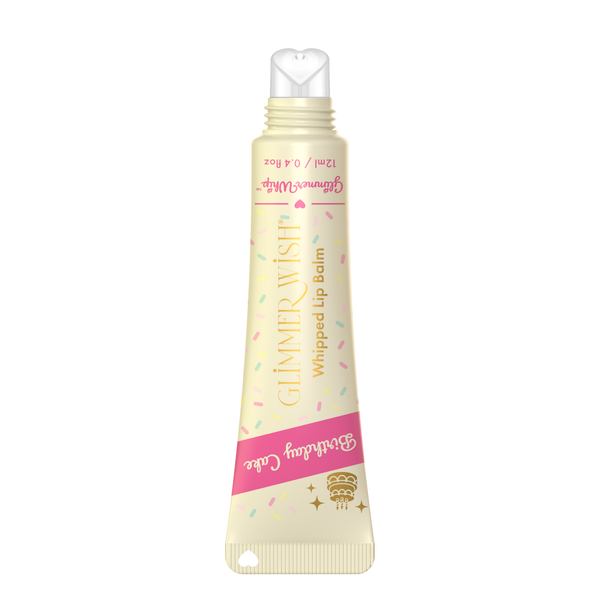 Glimmer Whip whipped lip balm with die-cut heart and Heart of Gold charm attachment