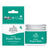 Earth Mama Organic Diaper Balm packaging and jar on a white background. Earth Mama Organics Diaper Balm: Organic, non-toxic diaper rash & skin balm. Safe for newborns, soothing for dry skin, cuts & nursing moms.