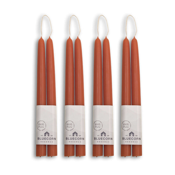 Pure Beeswax Taper Candles – Hand-Dipped Bulk 4-Pair Bundle