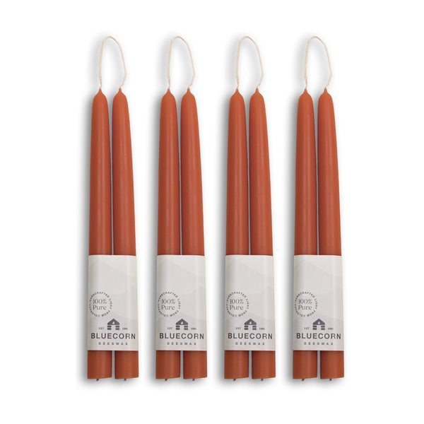 Hand-Dipped Beeswax Taper Candles - Bulk 4-Pair Bundle