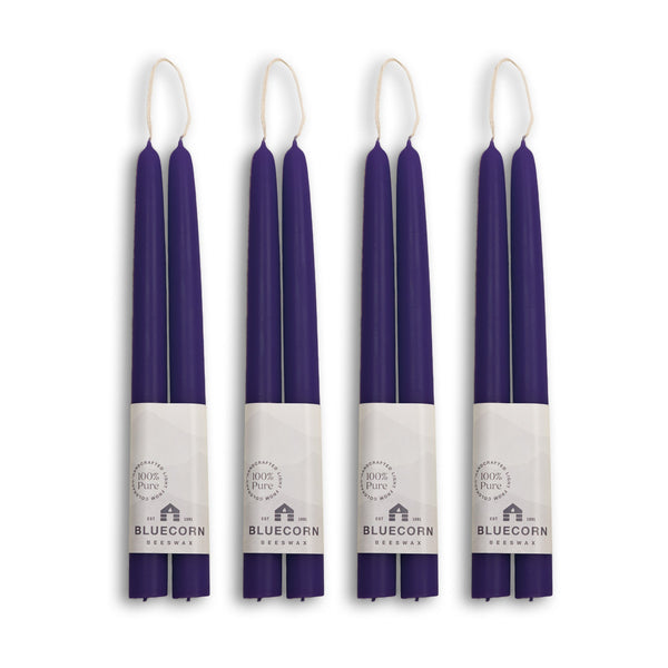 Hand-Dipped Beeswax Taper Candles - Bulk 4-Pair Bundle
