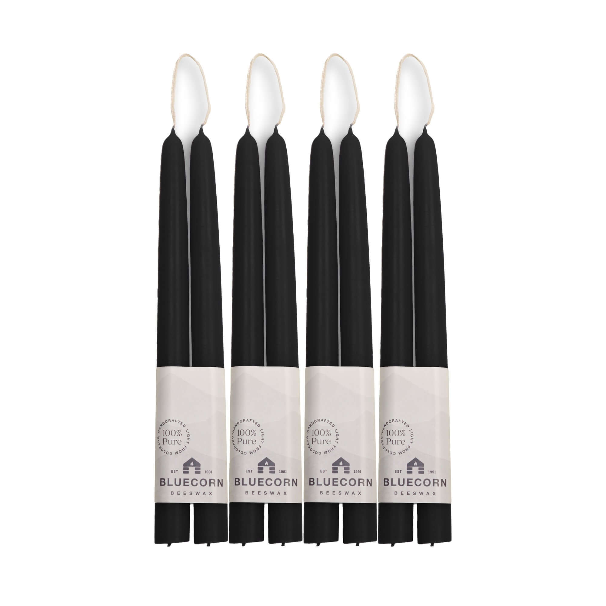 Pure Beeswax Taper Candles – Hand-Dipped Bulk 4-Pair Bundle