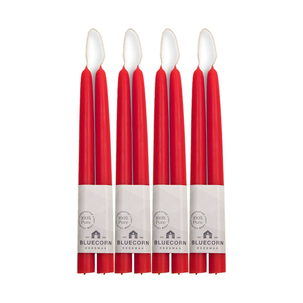 Pure Beeswax Taper Candles – Hand-Dipped Bulk 4-Pair Bundle