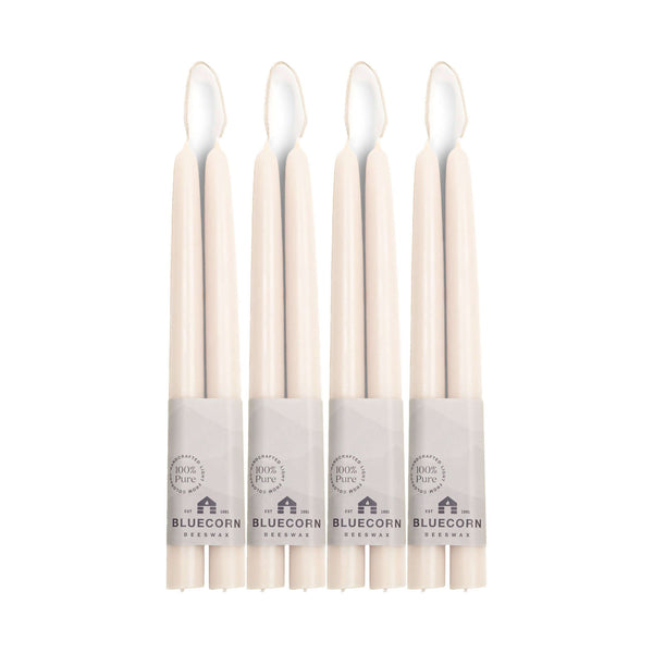 Pure Beeswax Taper Candles – Hand-Dipped Bulk 4-Pair Bundle
