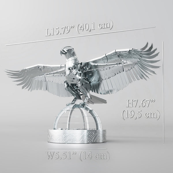 The Great Eagle Silver Armor Stainless Steel Mechanical Model