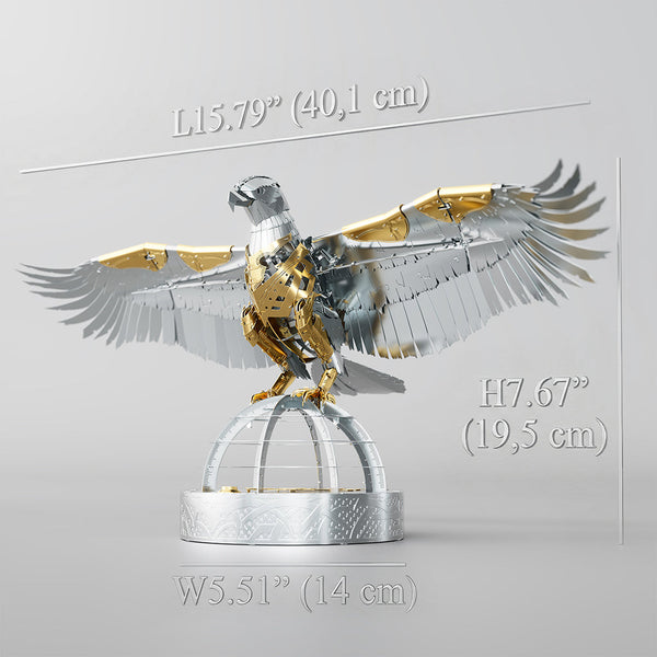 Great Eagle Golden Armor SWAROVSKI Crystal Mechanical Model