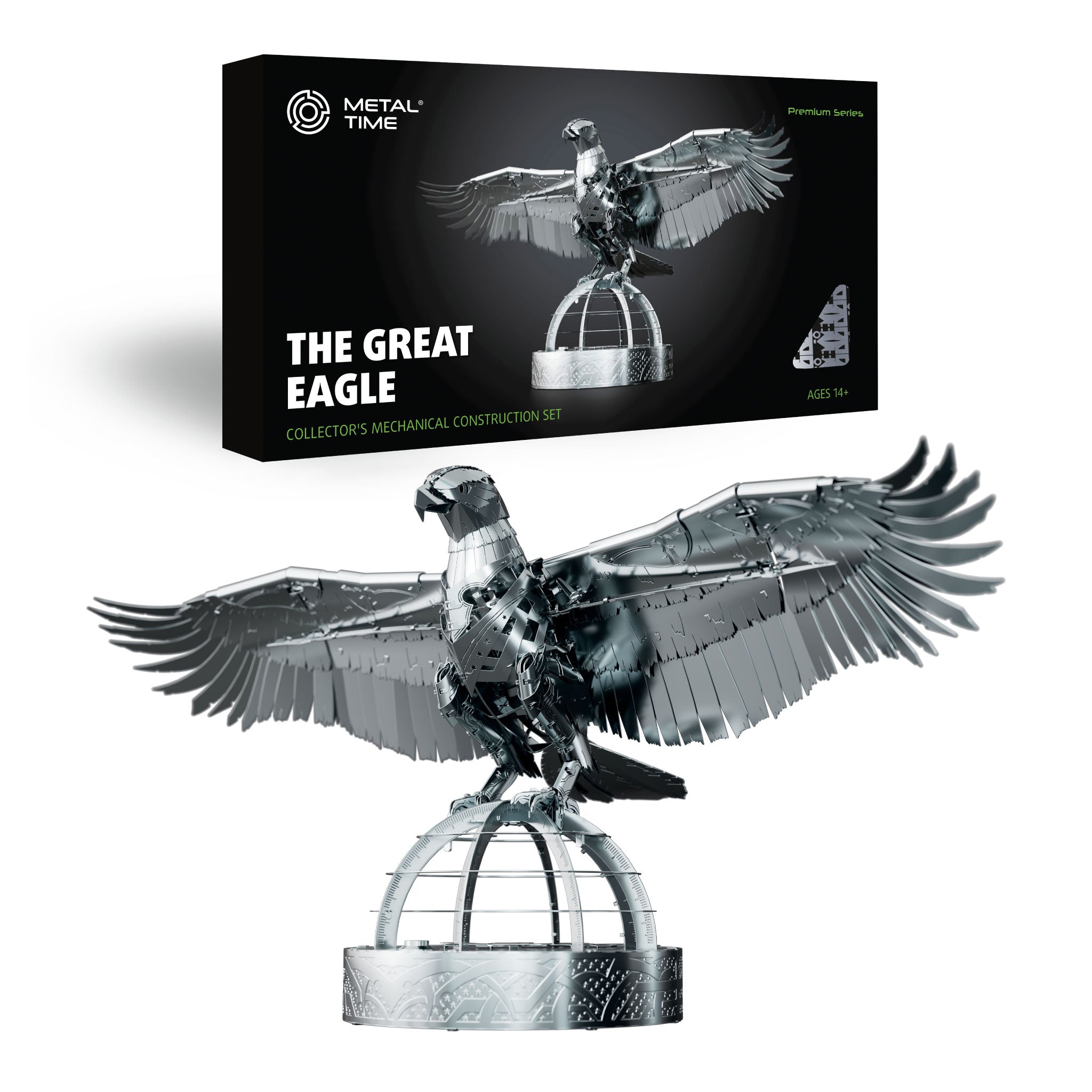 The Great Eagle Silver Armor stainless steel eagle model by Metal Time Workshop, main product view