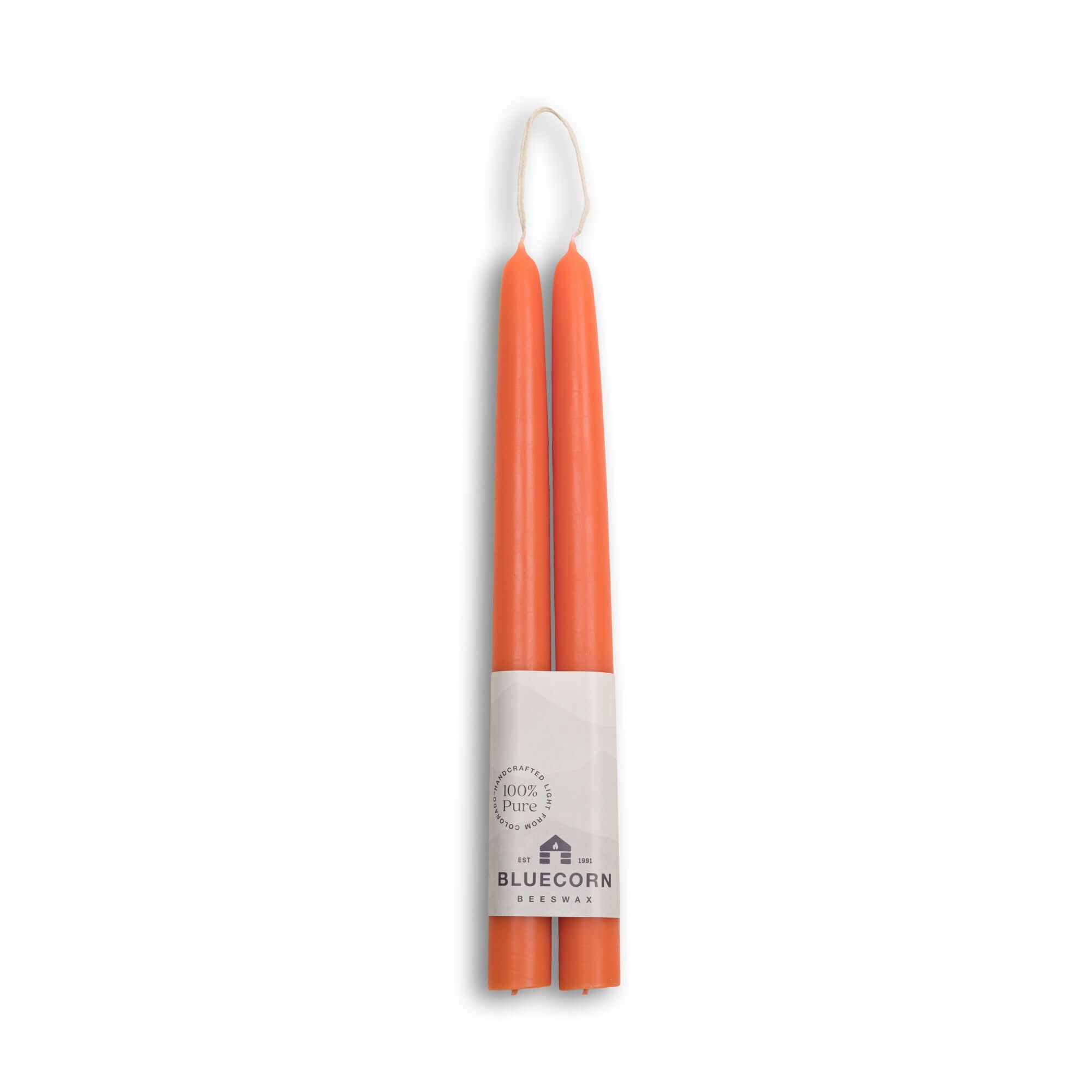 Hand-Dipped Beeswax Taper Candles – 100% Pure Beeswax, 1 Pair