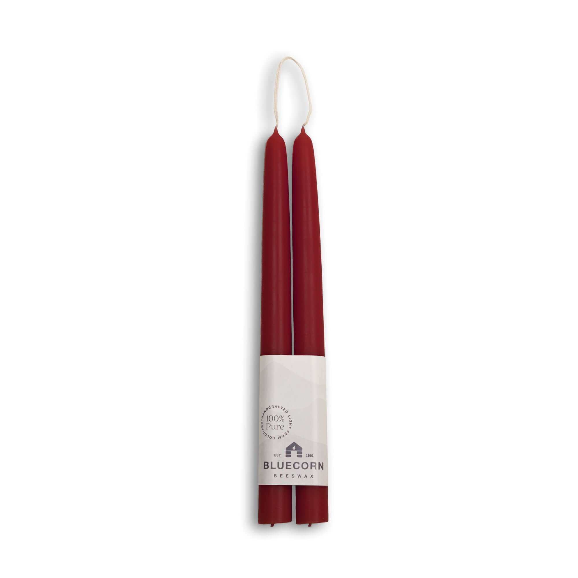 Hand-Dipped Beeswax Taper Candles – 100% Pure Beeswax, 1 Pair