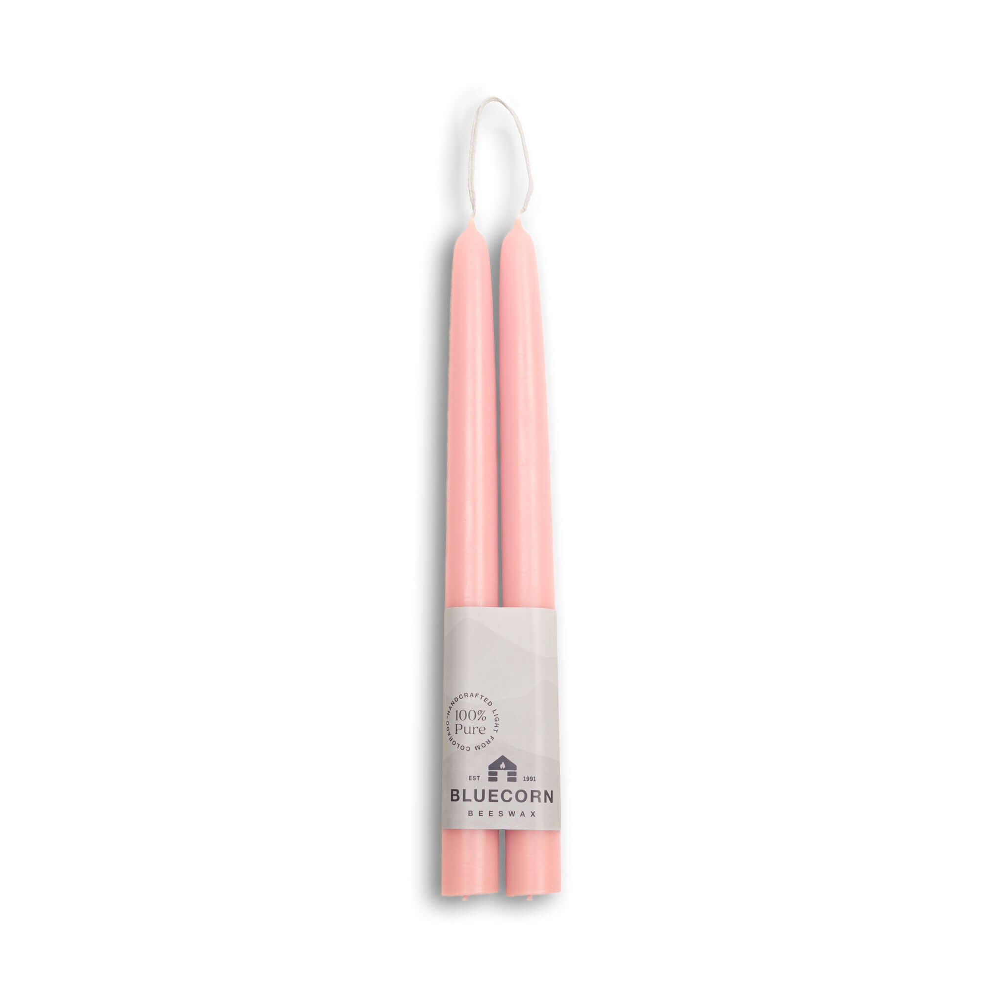 Hand-Dipped Beeswax Taper Candles – 100% Pure Beeswax, 1 Pair