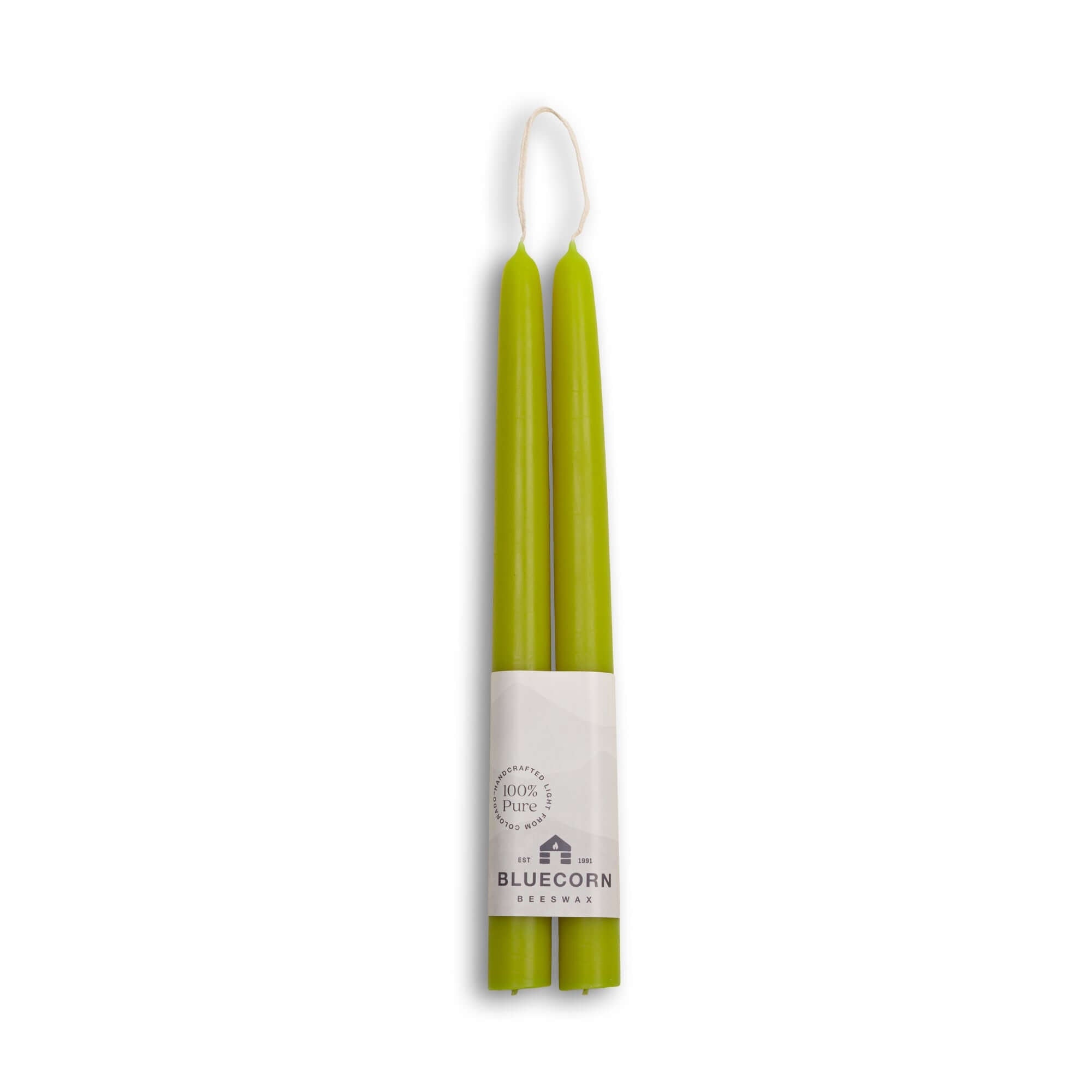 Hand-Dipped Beeswax Taper Candles – 100% Pure Beeswax, 1 Pair