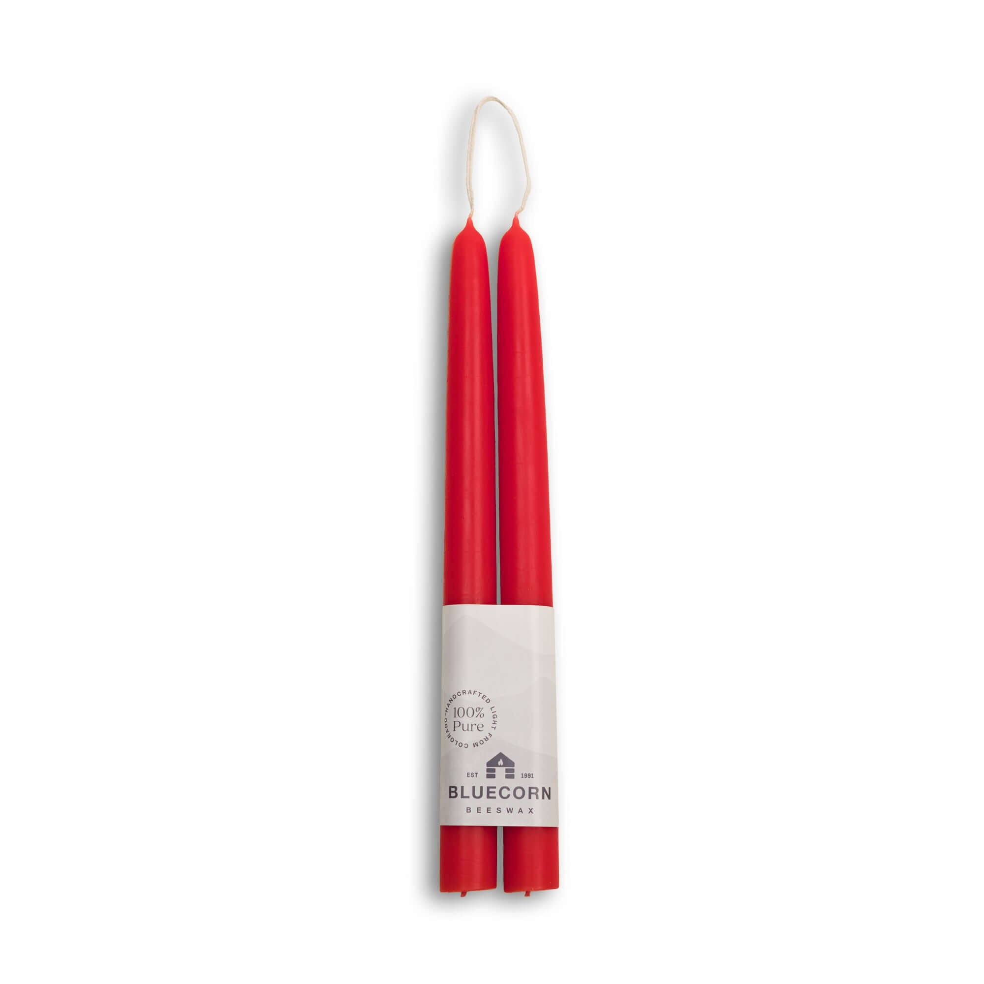 Hand-Dipped Beeswax Taper Candles – 100% Pure Beeswax, 1 Pair