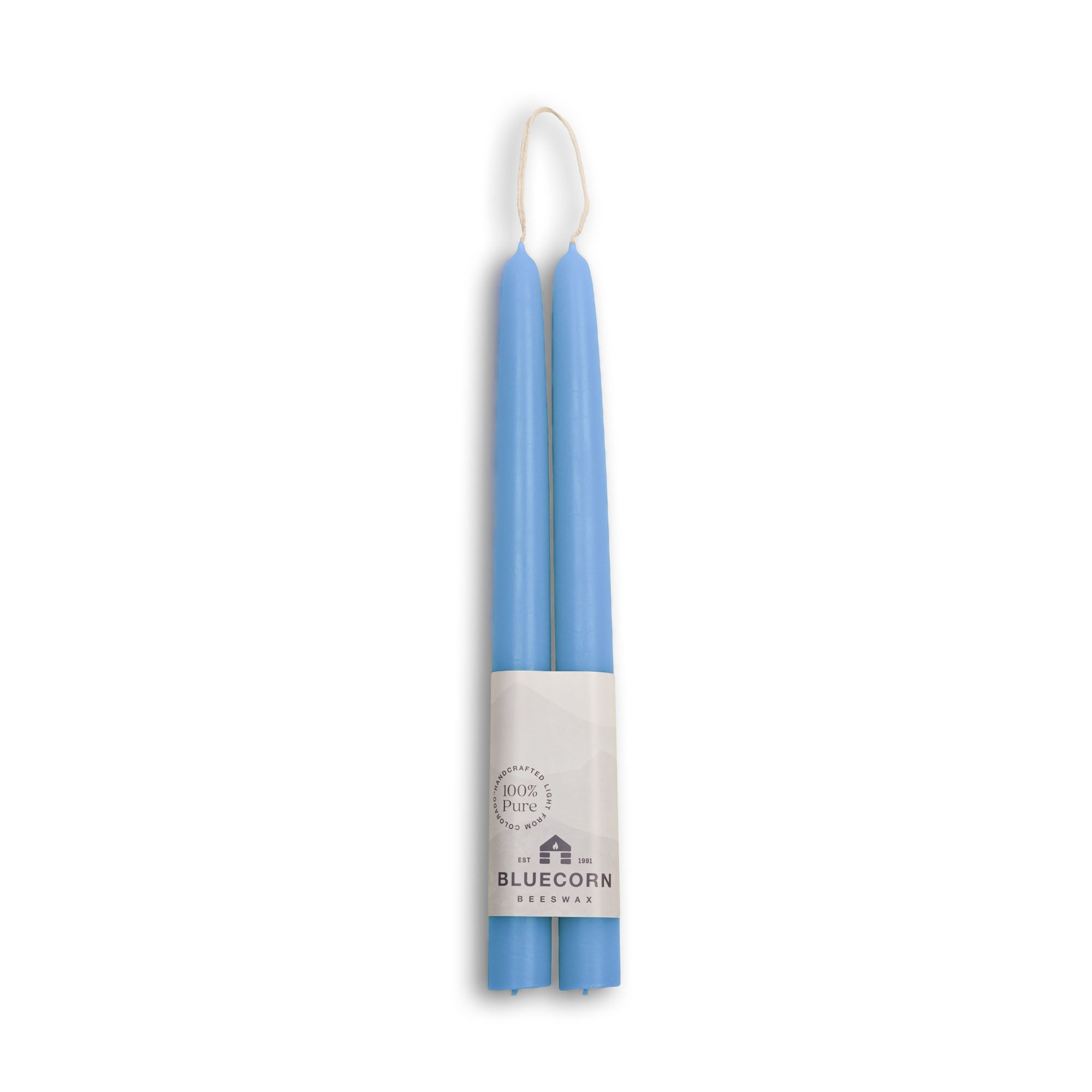 Hand-Dipped Beeswax Taper Candles – 100% Pure Beeswax, 1 Pair