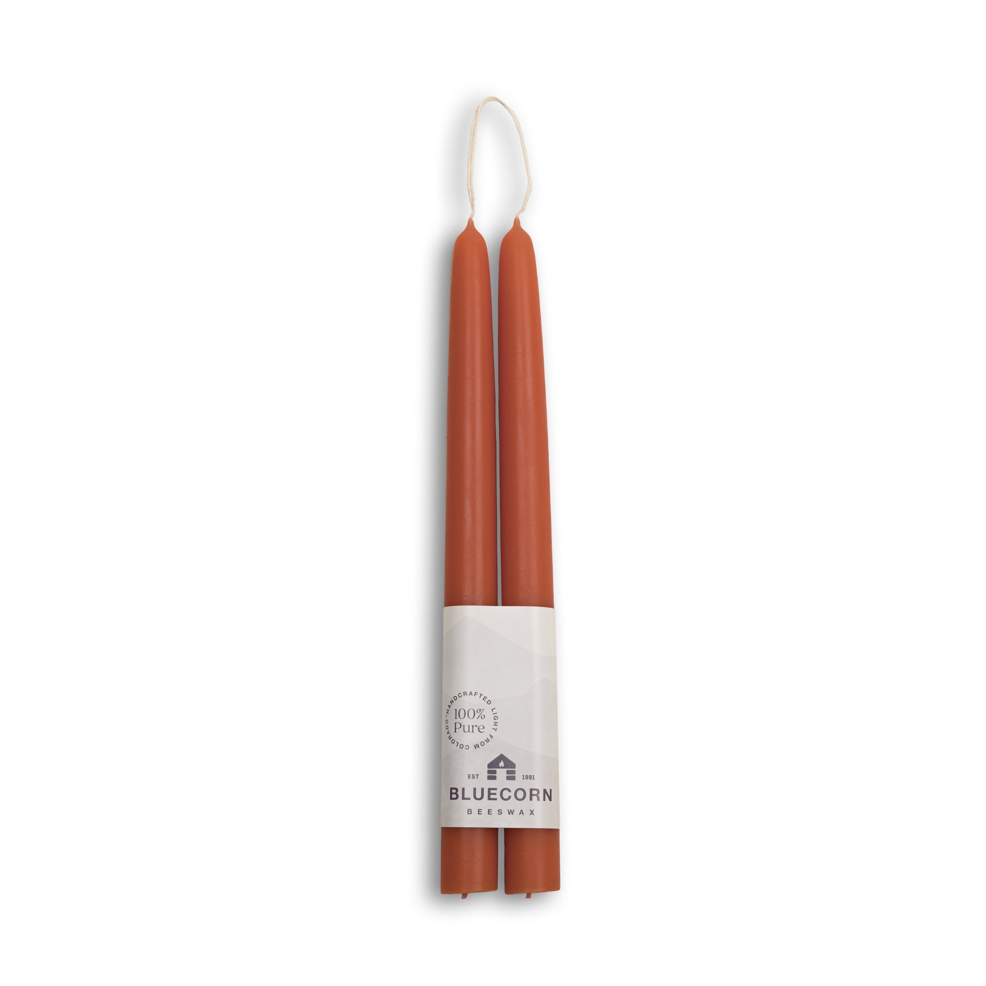Hand-Dipped Beeswax Taper Candles – 100% Pure Beeswax, 1 Pair