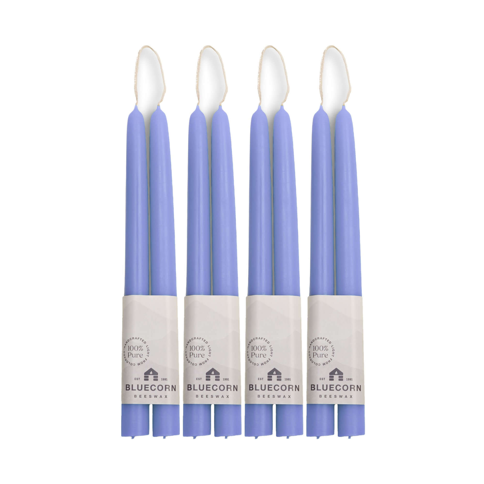 Pure Beeswax Taper Candles – Hand-Dipped Bulk 4-Pair Bundle