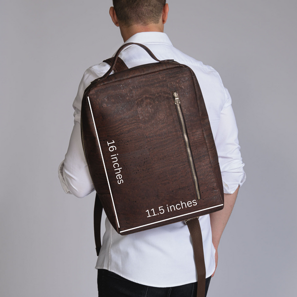 Sleek and sustainable cork backpack for modern commuters. Spacious, lightweight, and durable. Protects your laptop. Vegan, eco-friendly, and handmade. Elevate your style today.