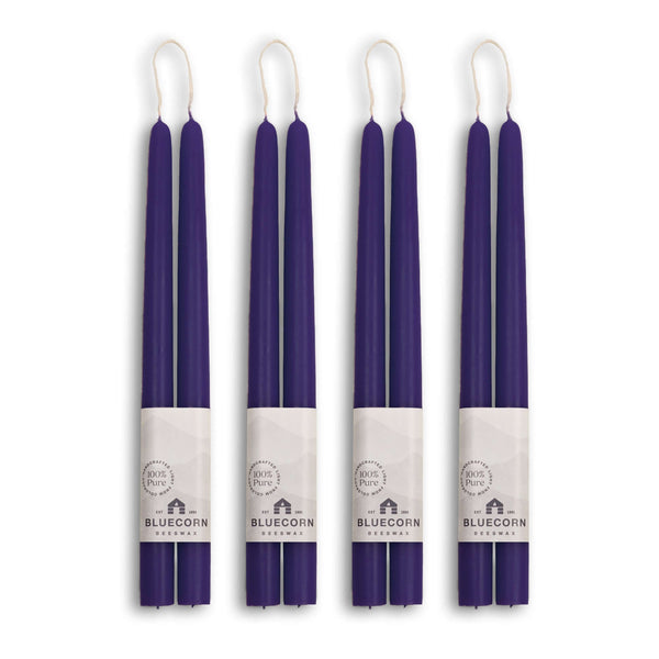 Pure Beeswax Taper Candles – Hand-Dipped Bulk 4-Pair Bundle