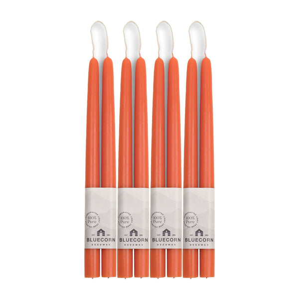 Pure Beeswax Taper Candles – Hand-Dipped Bulk 4-Pair Bundle