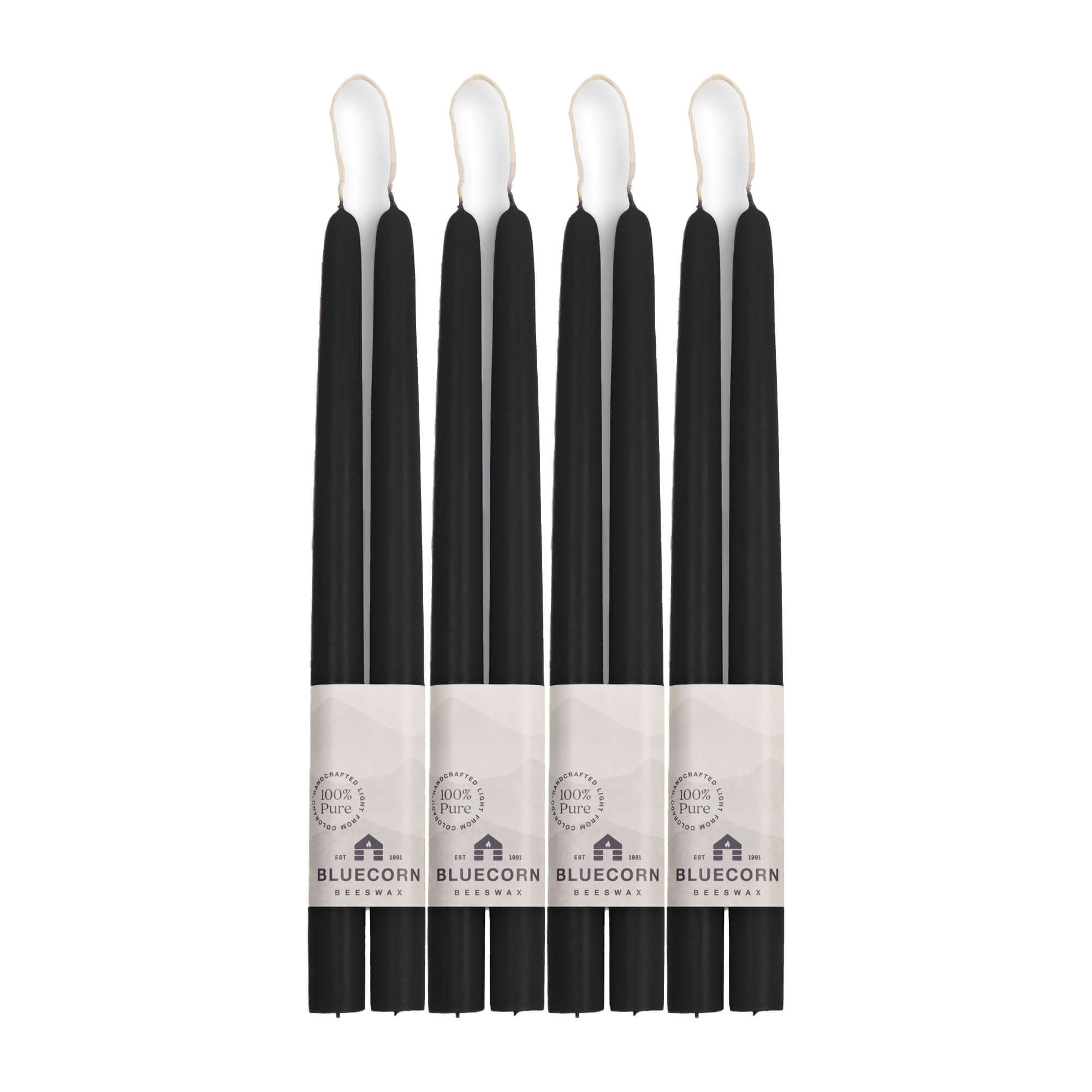 Pure Beeswax Taper Candles – Hand-Dipped Bulk 4-Pair Bundle